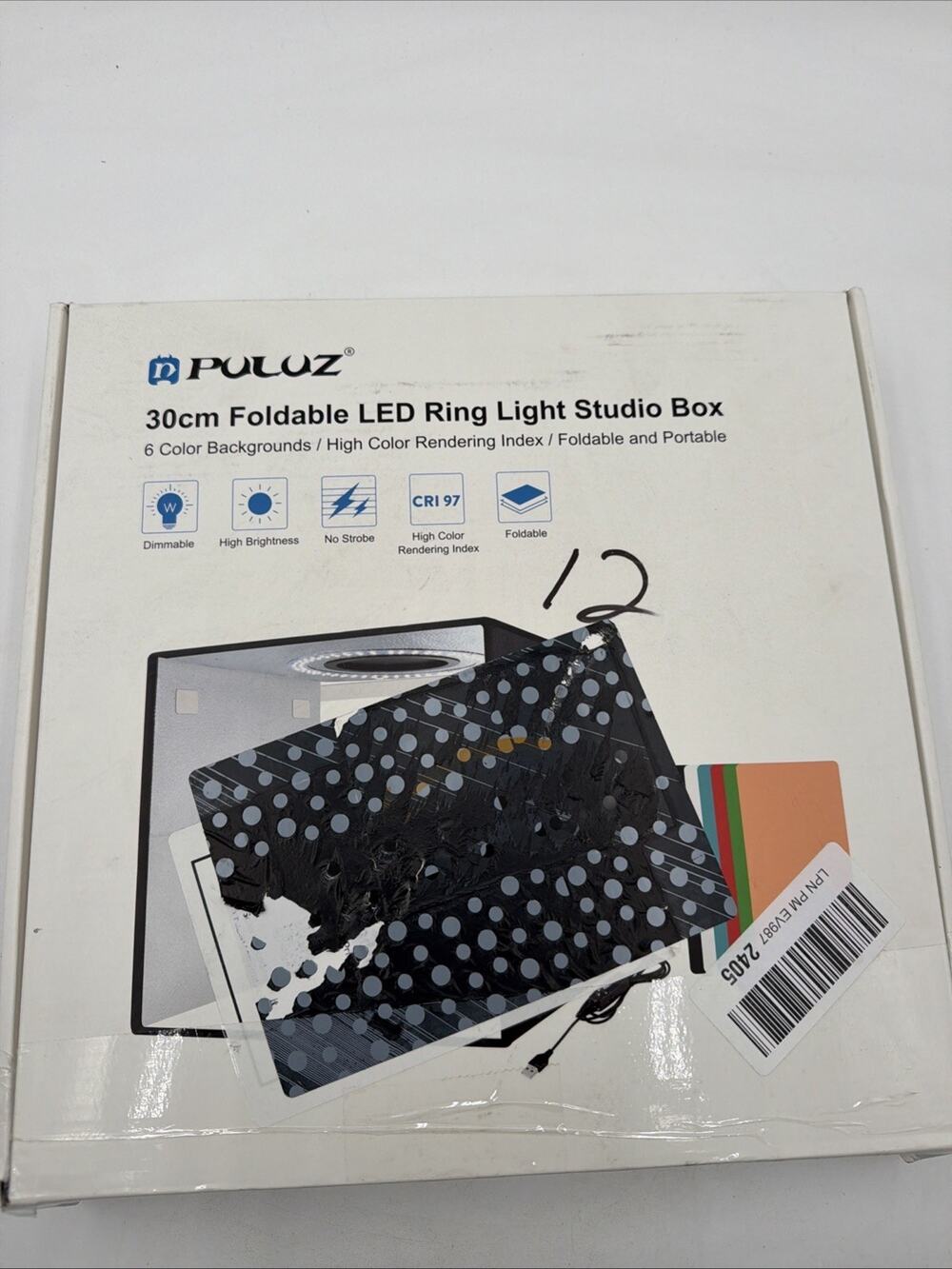 PULUZ Light Box Photography, 12"x12" Professional Dimmable Shooting Tent Kit